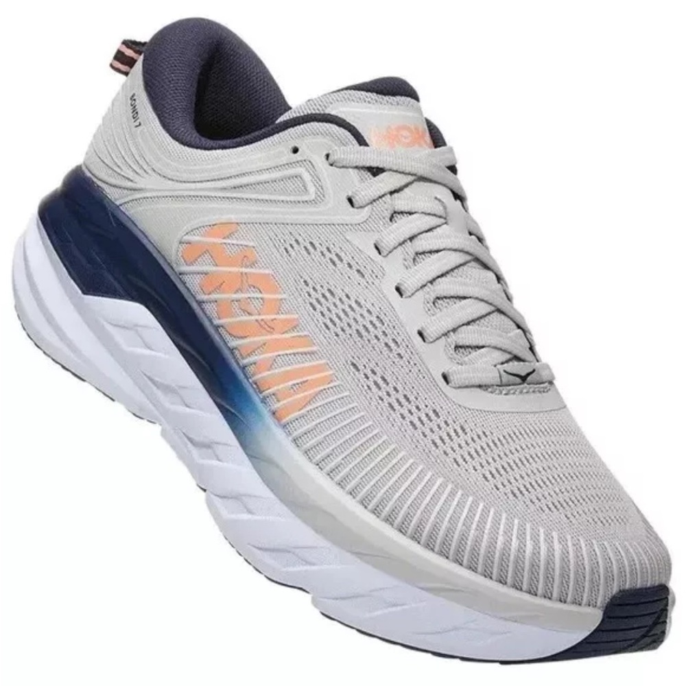 GUC Hoka One One Bondi Gray / Peach / Navy.